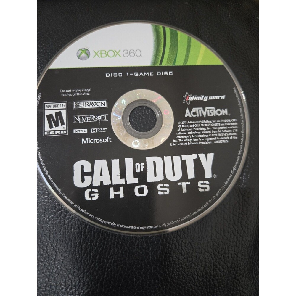 Call of Duty Ghosts Xbox 360 Video Game Disc 1- Disc Only